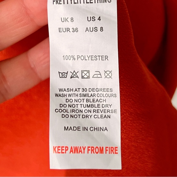 PRETTY LITTLE THING Rust Colored Satin One Shoulder Midi Dress—SZ. 4 - Picture 13 of 17